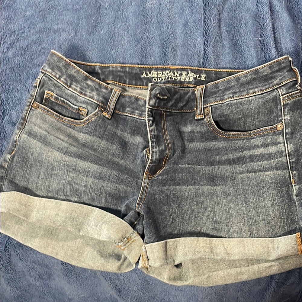 American Eagle Blue Jean Denim Shorts Size 14